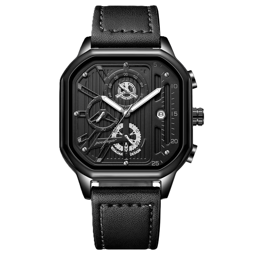 Poedagar luxury waterproof men watch _983 BK SL L