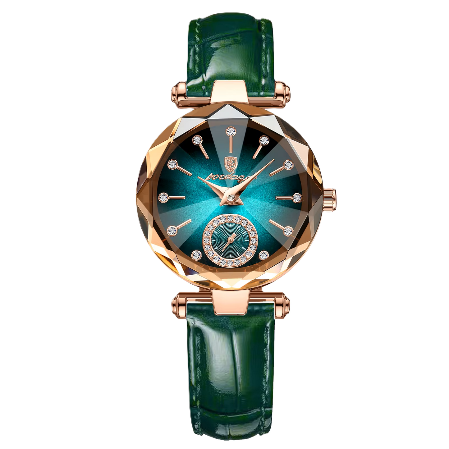 Poedagar Watch Women Diamond Luxury Watches Vintage Leather Quartz Ladies Wristwatch Waterproof Watch for Women 719 BU L