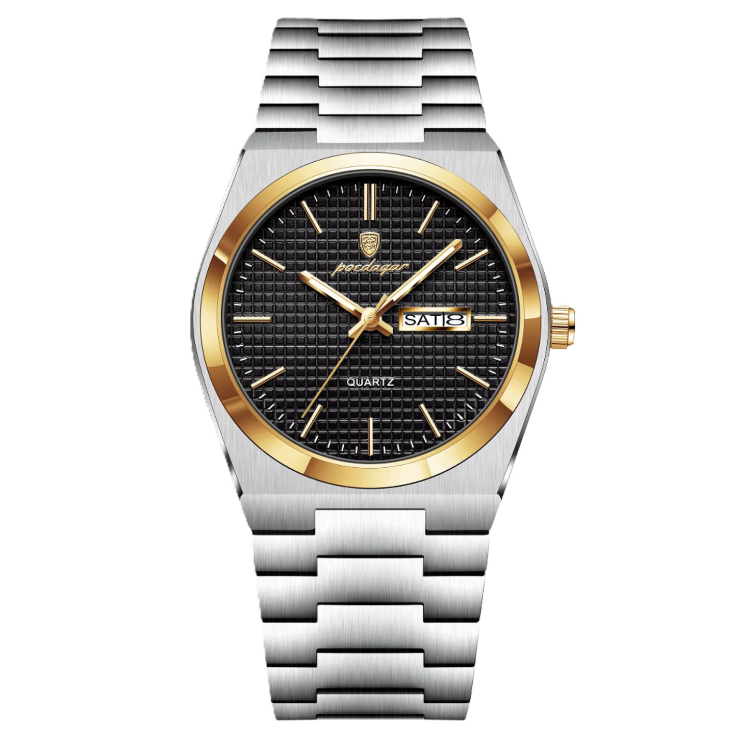 Poedagar luxury Men watch _ 821 GD BK S