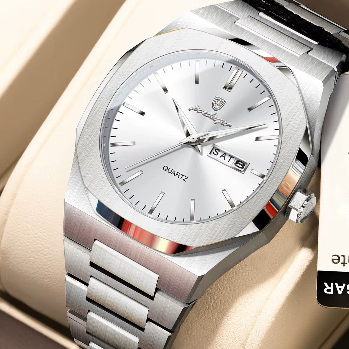 Poedagar luxury Men watch _ 825 SL WH S