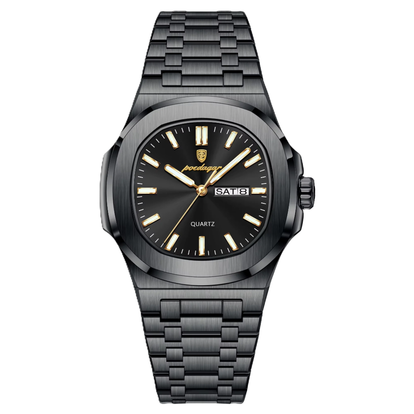 Poedagar luxury Men watch _ 853 BK BK S