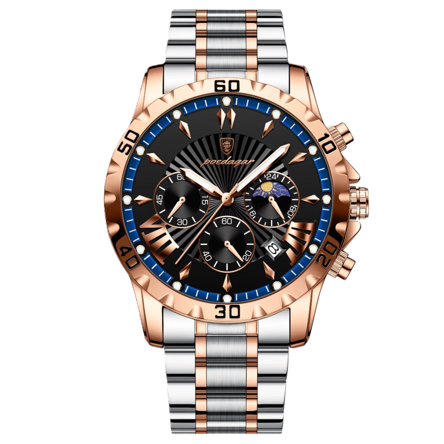 Poedagar 968 RG BK BUS Men Watch