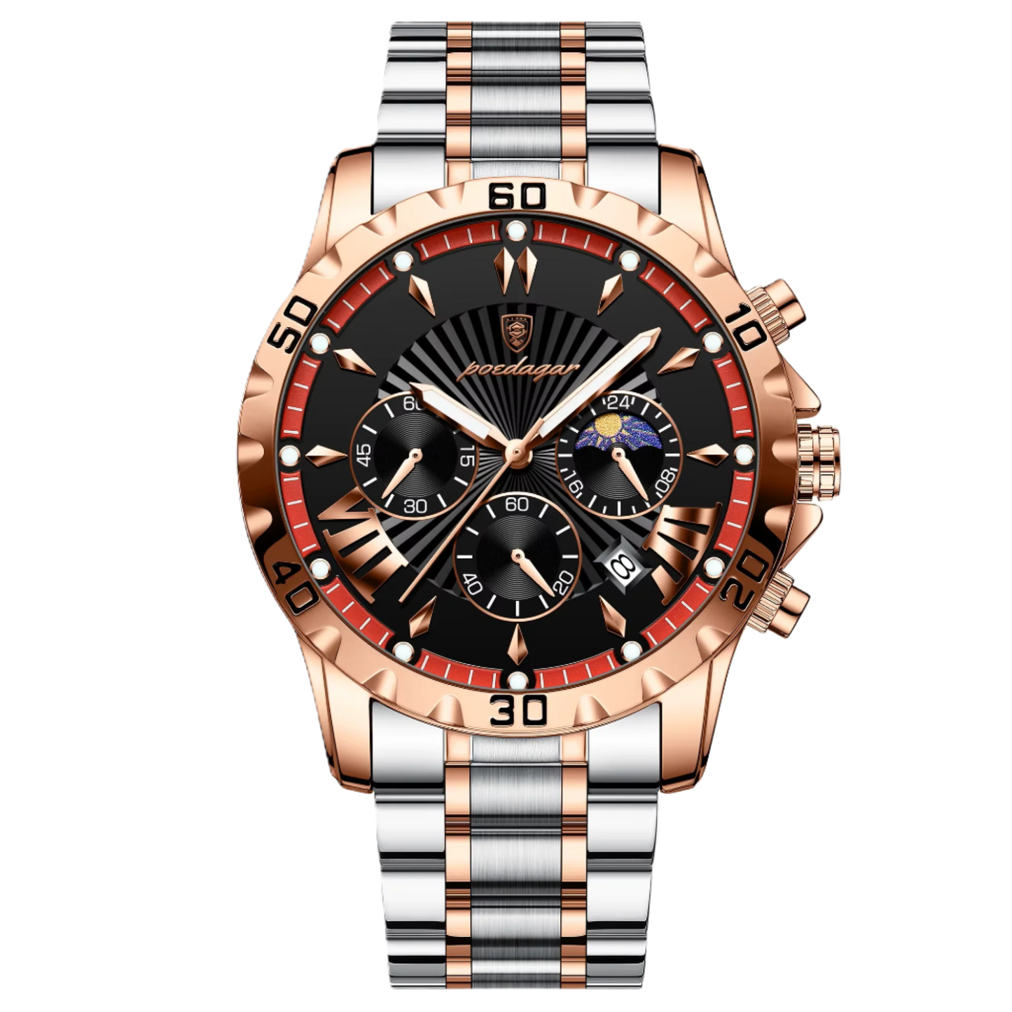 Poedagar 968 RG BK RES Men Watch