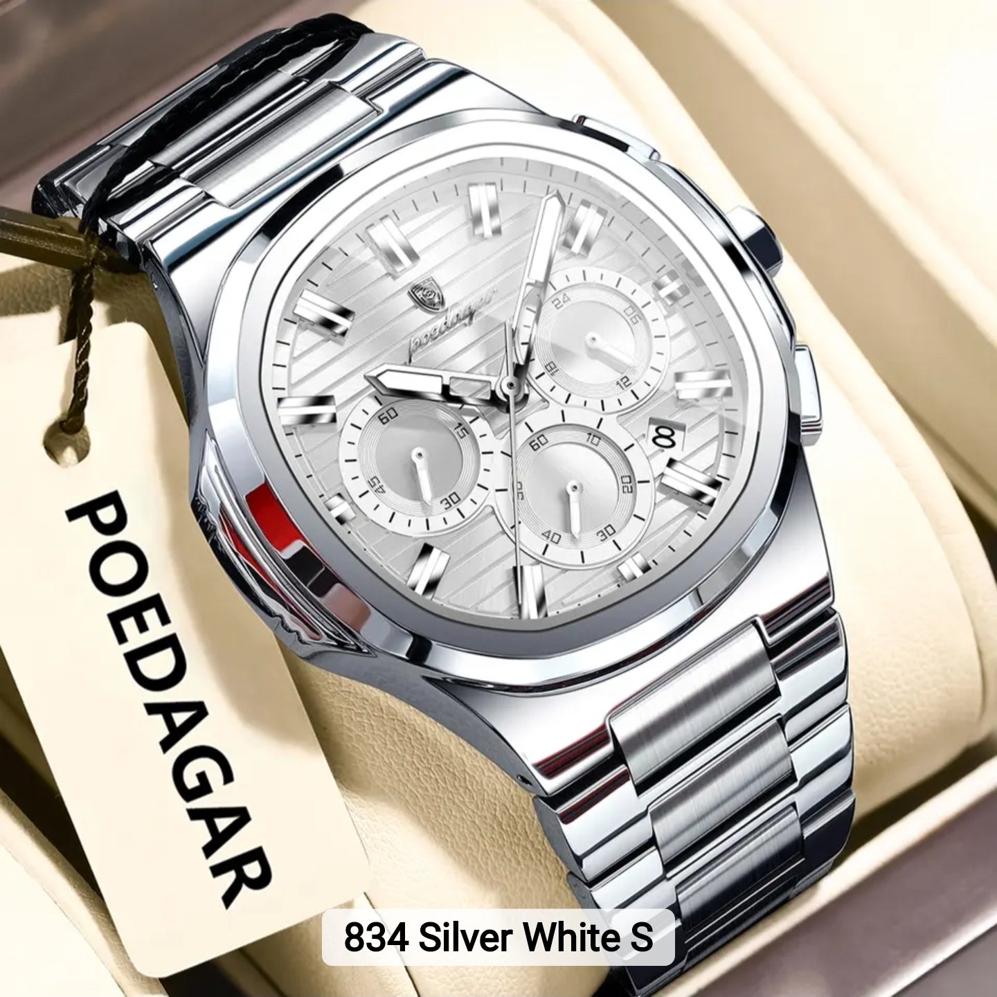 Poedagar - 834 Silver White S