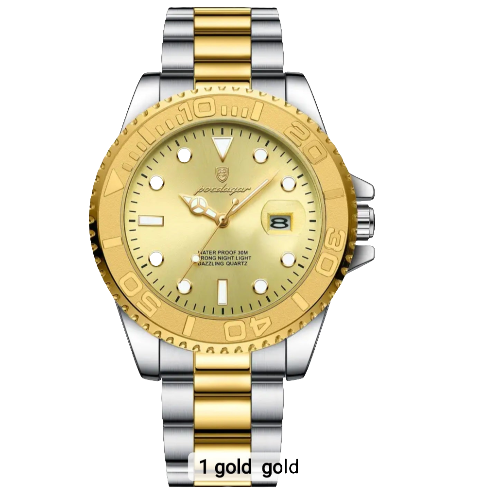 Poedagar luxury waterproof men watch _ 680 GD SL C