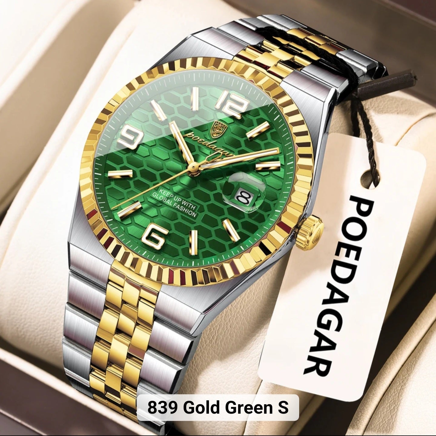 Poedagar luxury Men watch _ 839 GD GN S