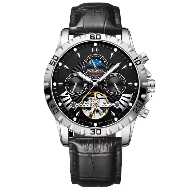 Poedagar luxury Mechanical watch _ 1410 SL BK L