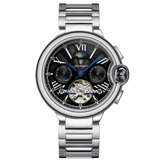 Poedagar luxury Mechanical watch _ 1413 SL BK S