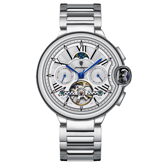 Poedagar luxury Mechanical watch _ 1413 SL WH S