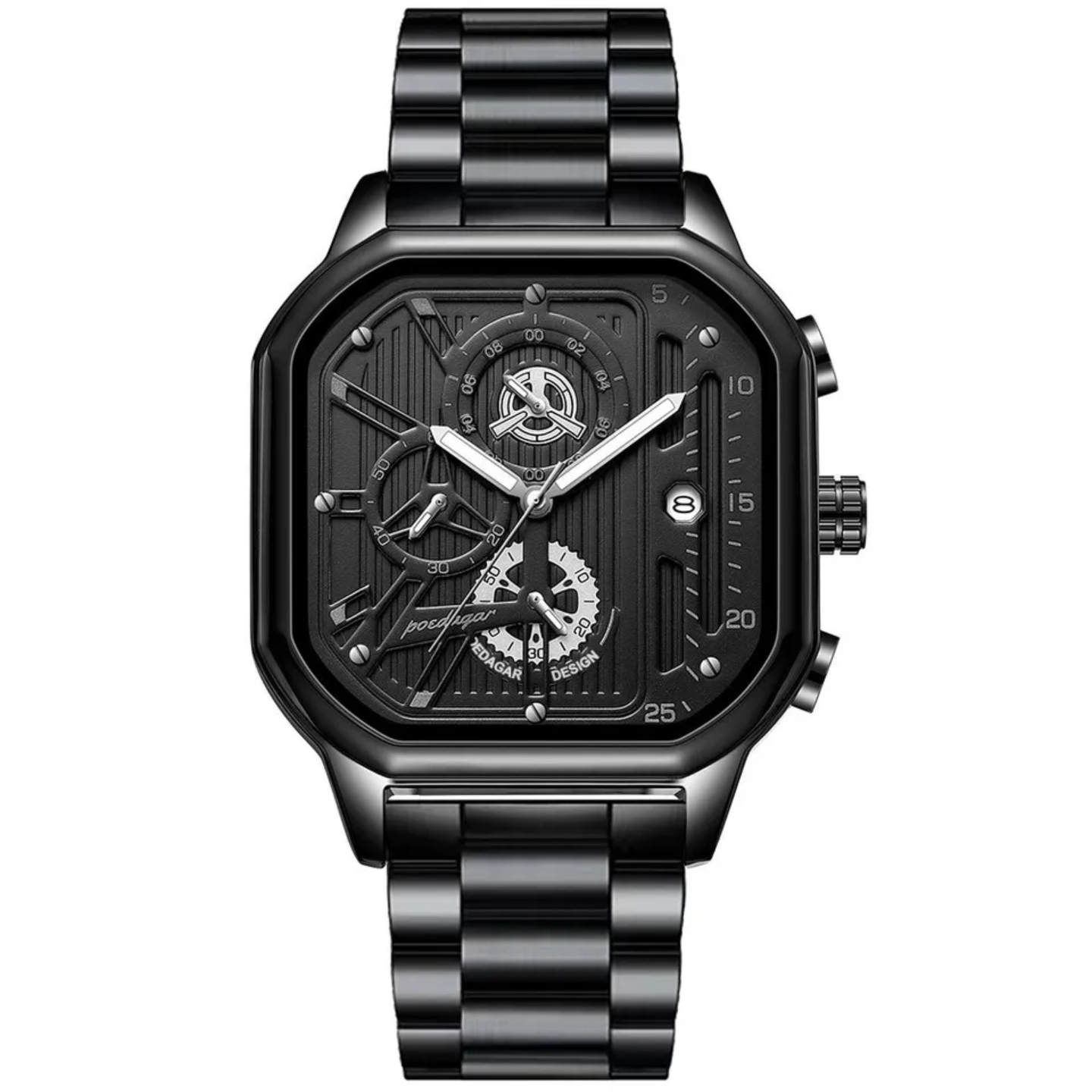 Poedagar 628 Black Silver Silver