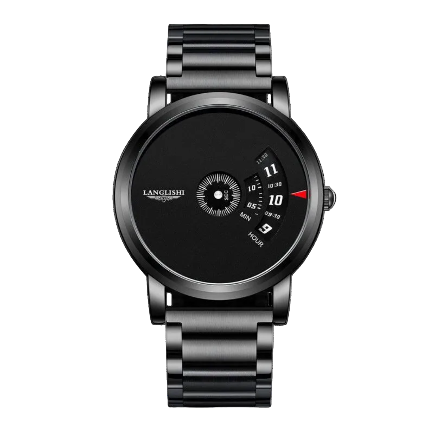 Poedagar luxury waterproof men watch _  606 BK BK S