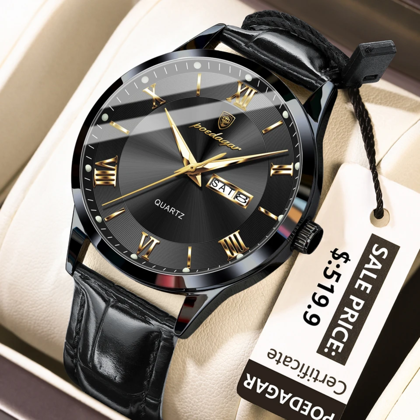 Poedagar 978 Silver Black L