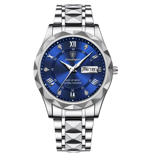 Poedagar luxury waterproof men watch _  615 SL BU S