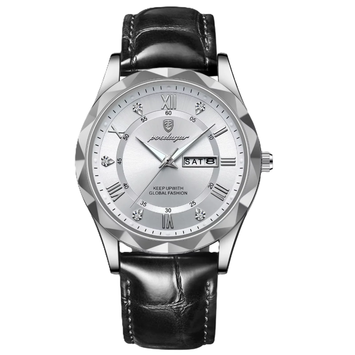 Poedagar luxury waterproof men watch _ 615 SL WH L