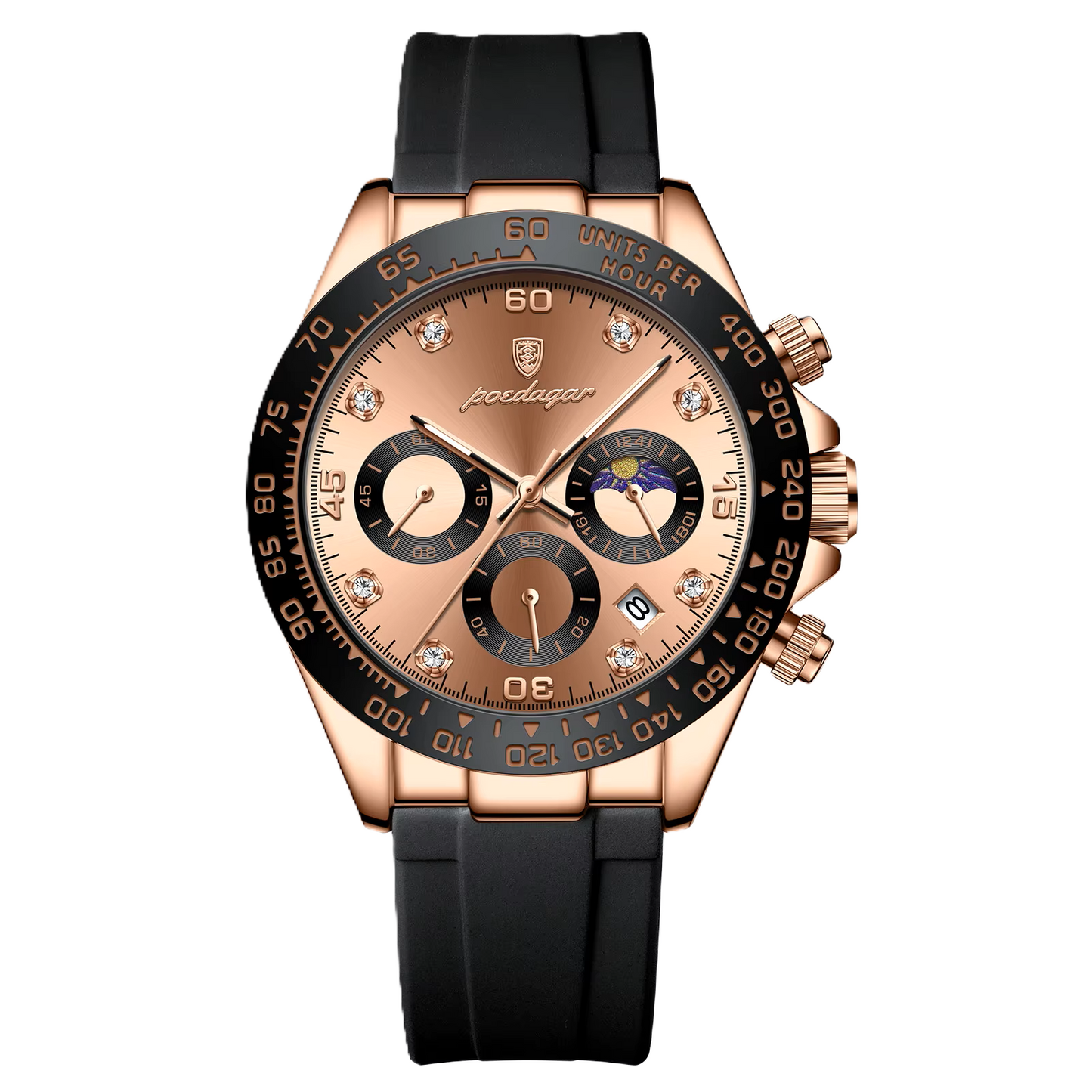 Poedagar luxury waterproof men watch _ RG GD C