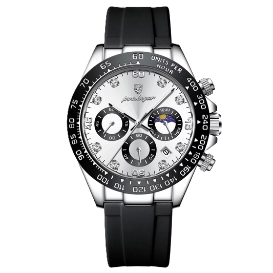 Poedagar luxury waterproof men watch silicone strap _  SL BL C
