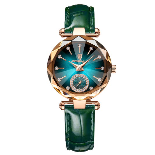 Poedagar Watch Women Diamond Luxury Watches Vintage Leather Quartz Ladies Wristwatch Waterproof Watch for Women 719 BU L