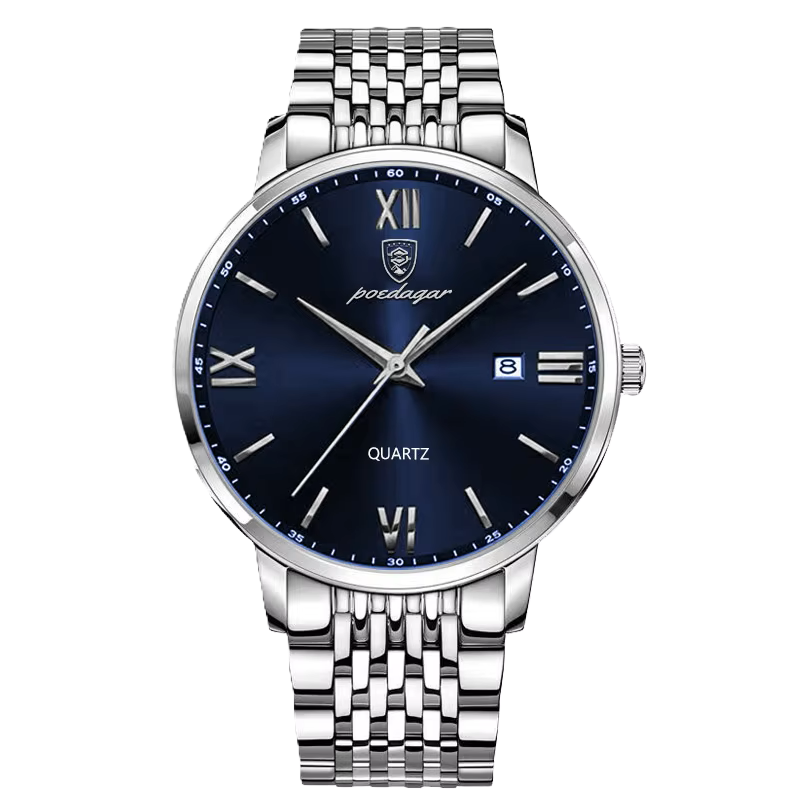 Poedagar luxury waterproof men watch _   826 SL BU SP