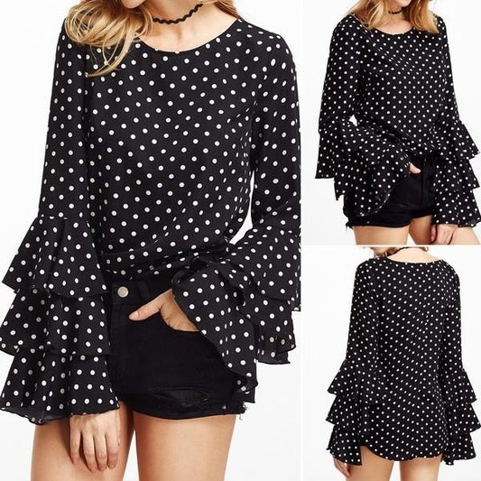 Polka Dot Long Sleeve Shirt