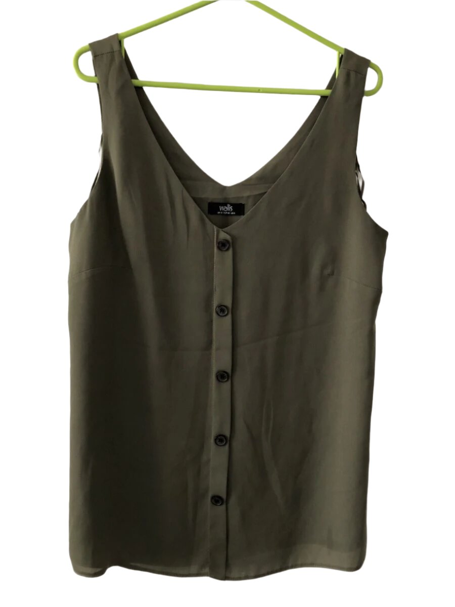 Wallis Green Sleeveless top_ Size UK 12