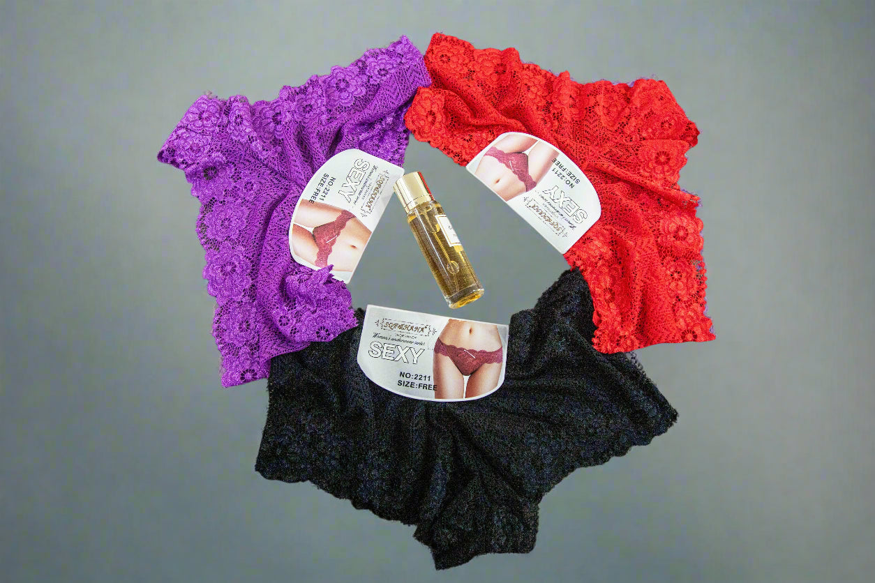 Set of 3_Sexy Women's lace panty_Size 14/16