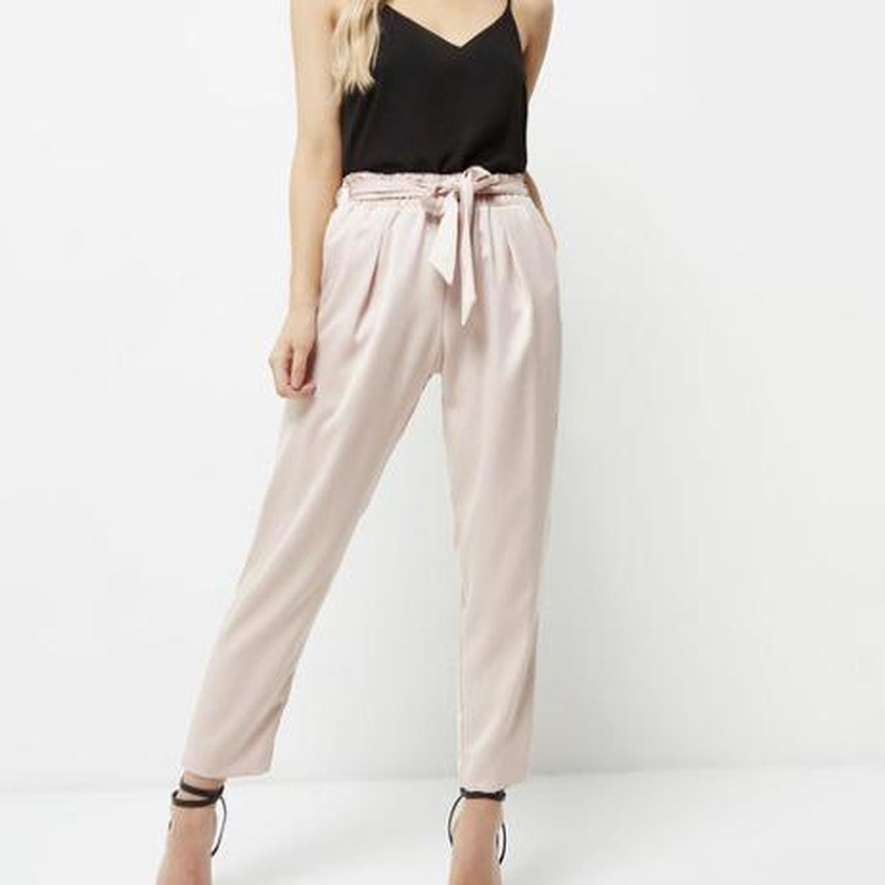 River Island blush satin Pants