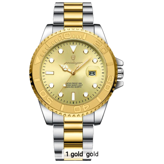 Poedagar luxury waterproof men watch _ 680 GD SL C
