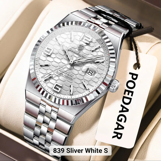 Poedagar luxury Men watch _ 839 SL WH S