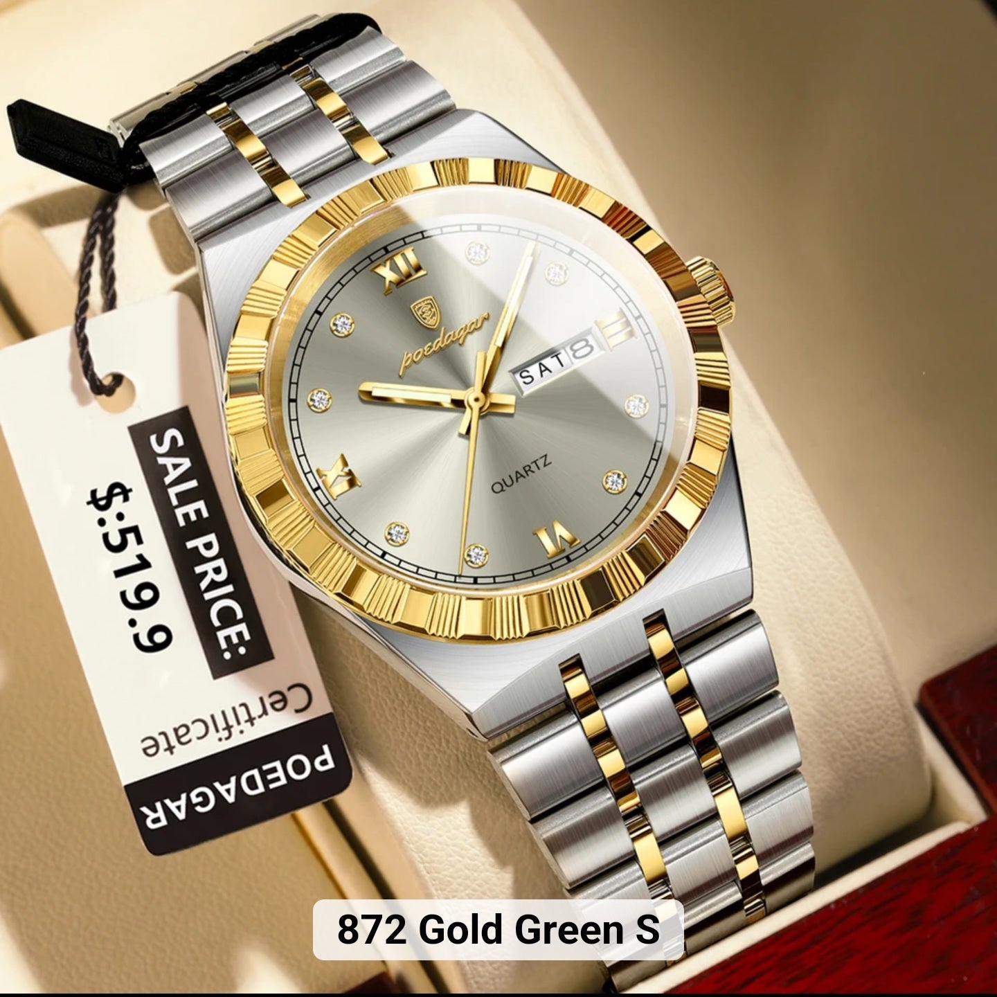 Poedagar luxury Men watch _ 872 GY GN S